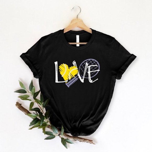 Love Tennis Shirts, Sports Mom Shirt, Tennis Shirt, Love Tennis Shirt - Picture 3 of 5